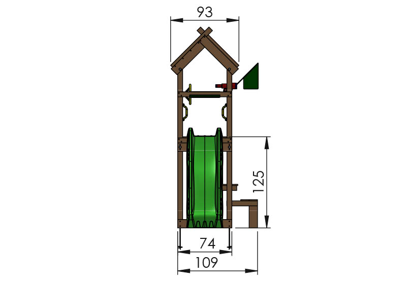 802 208 Jungle Totem dimensions front