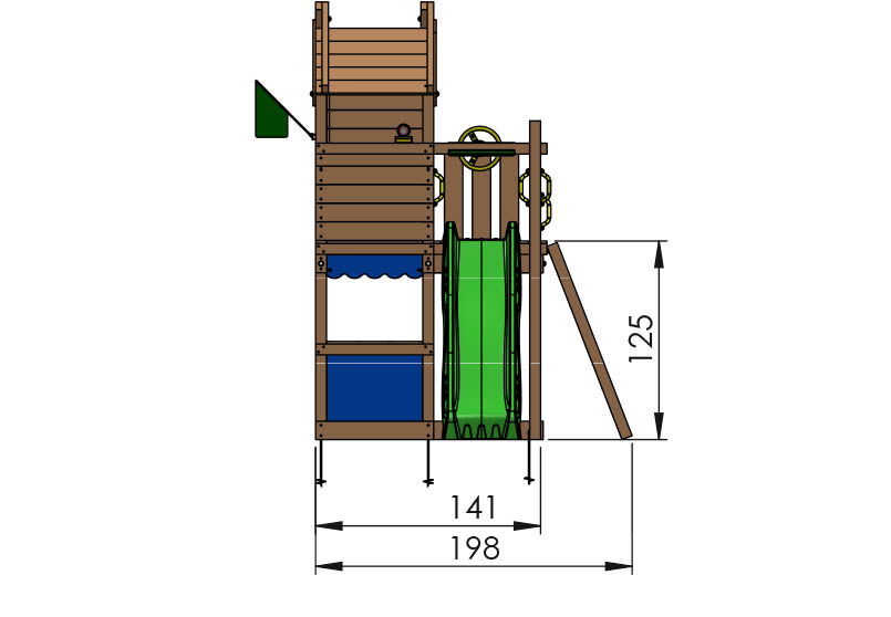 803 210 Jungle Resort dimensions front